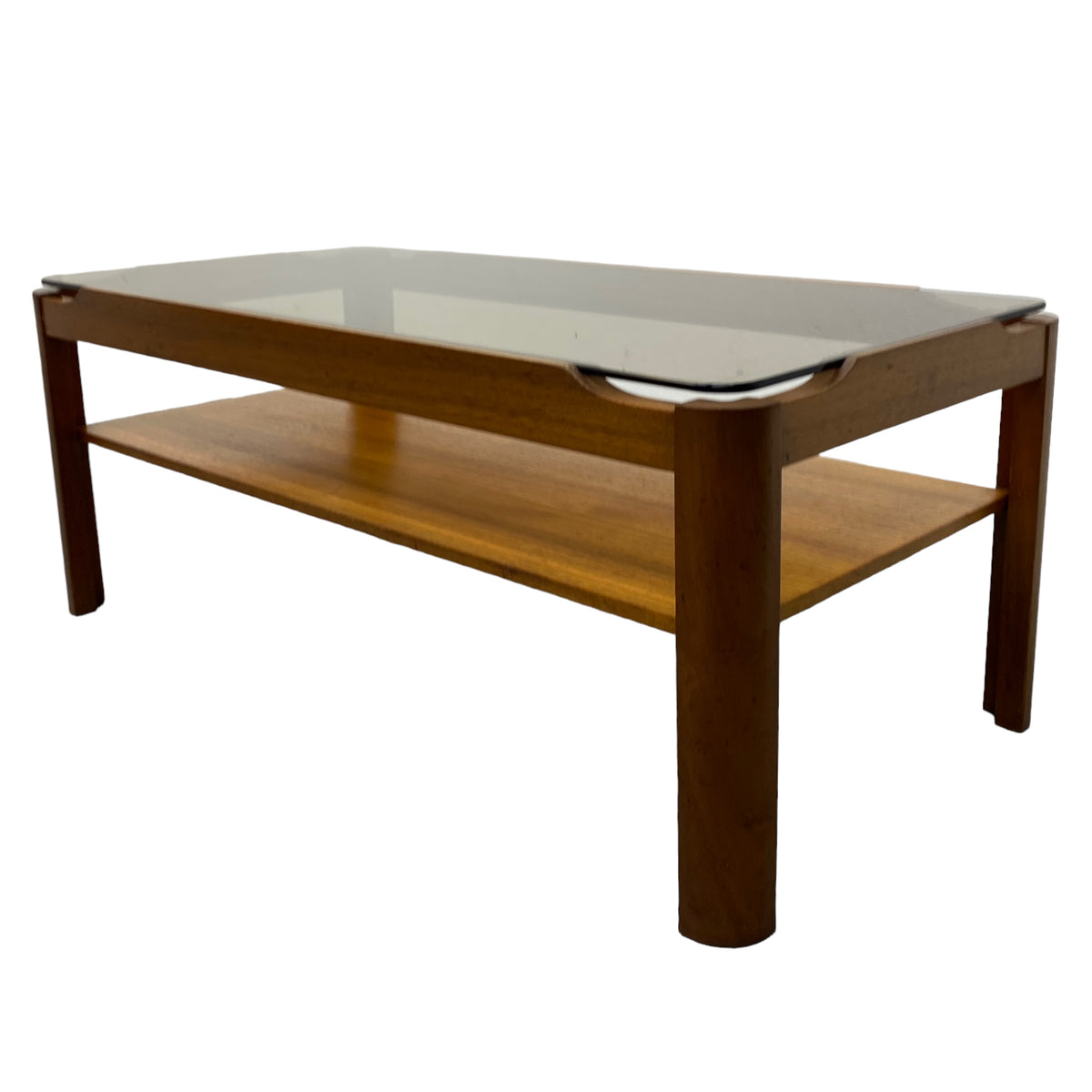 Myers Coffee Table Teak Smoked Glass Pool Bank Interiors