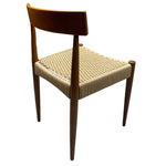 Load image into Gallery viewer, Back Of Danish Arne Hovmand Olsen Dining Chairs Two
