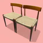 Load image into Gallery viewer, Danish Arne Hovmand Olsen Dining Chairs Two
