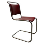 Load image into Gallery viewer, red rexine tubular steel chair
