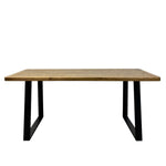 Load image into Gallery viewer, front of industrial table black legs
