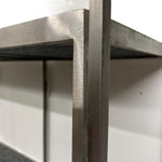 Load image into Gallery viewer, brushed steel shelving frame
