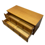 Load image into Gallery viewer, Wooden chest drawers with open drawers on a white background
