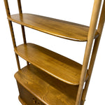 Load image into Gallery viewer, Wooden ladder shelf with four shelves on a white background
