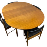 Load image into Gallery viewer, OVAL DINING TABLE WITH FOUR BLACK VINYL DINING CHAIRS 

