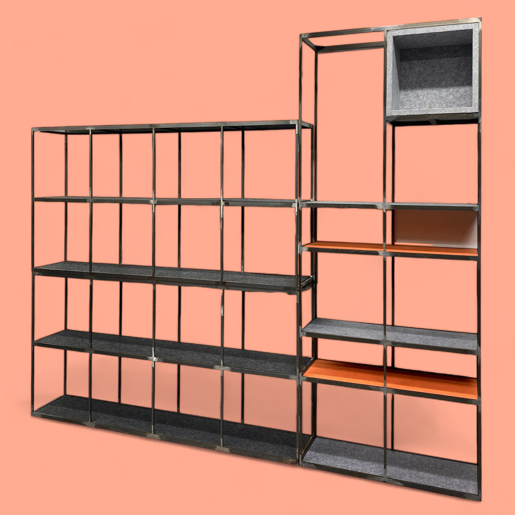 Room Dividers Freestanding Units Shelving Brushed Steel