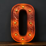 Load image into Gallery viewer, illumintaed letter o on a shelf 
