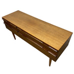 Load image into Gallery viewer, Wooden console table on a white background
