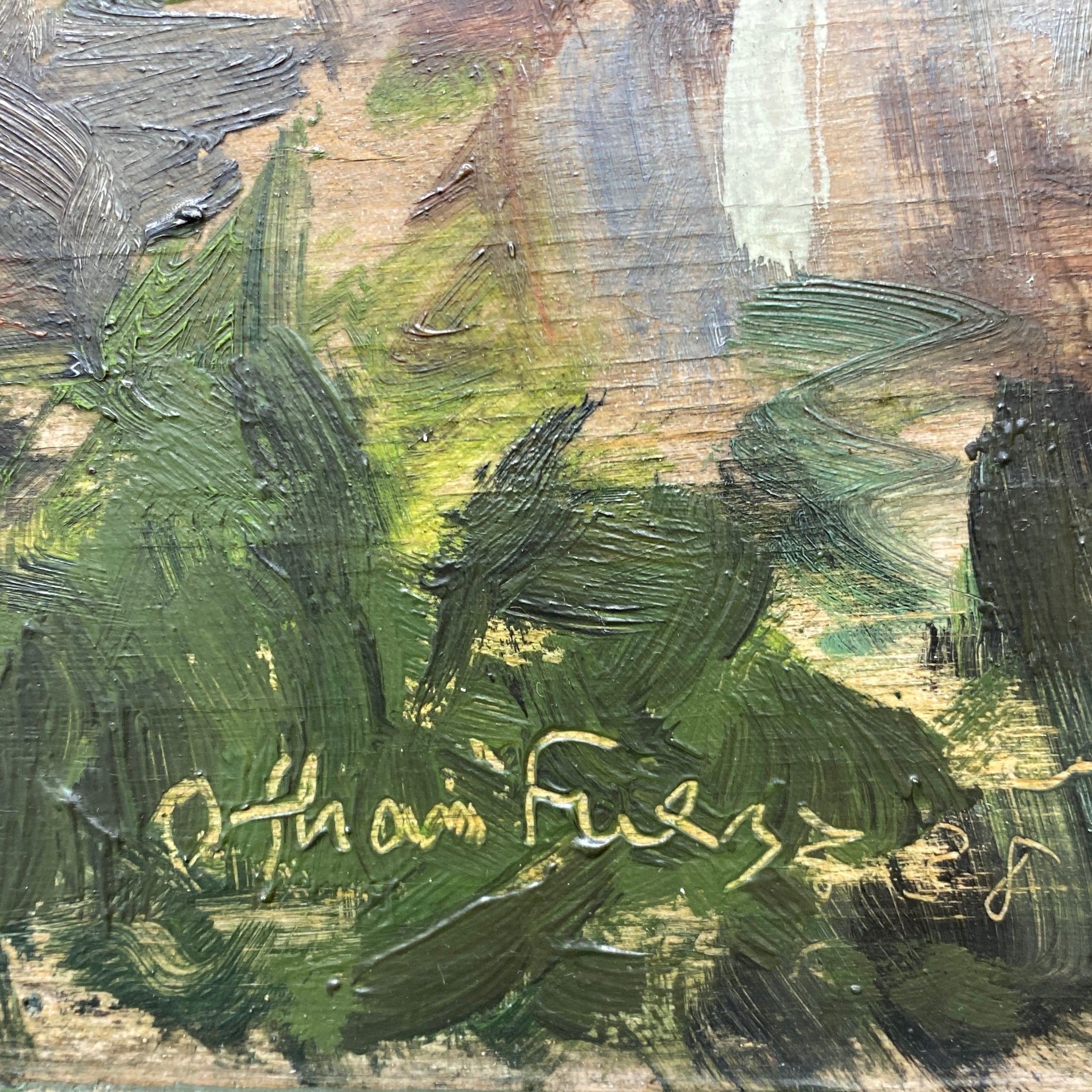 Signature Original Oil On Board Othon Friesz French Artist 1879-1949