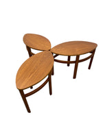 Load image into Gallery viewer, Three wooden side tables on a white background
