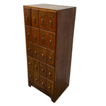 Load image into Gallery viewer, TWENTY DRAWER CABINET WITH BRASS NAME PLATES AND BRASS HANDLES
