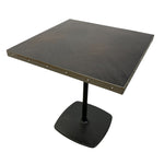Load image into Gallery viewer, Square black table with a black base on a white background
