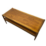 Load image into Gallery viewer, Wooden coffee table with a shelf on a white background
