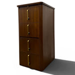Load image into Gallery viewer, wooden filing cabinet four drawers and brass handles
