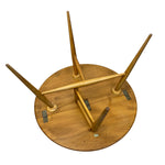 Load image into Gallery viewer, Wooden stand with four curved legs on a white background
