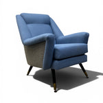 Load image into Gallery viewer, BLUE TWO TONE LOUNGE CHAIR

