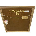 Load image into Gallery viewer, Back of a painting with 'LAVALLE 67' and 'GILE' labels on a white background
