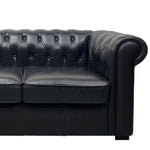 Load image into Gallery viewer, black leather sofa
