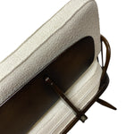 Load image into Gallery viewer, BACK OF A WHITE BOUCLE SOFA
