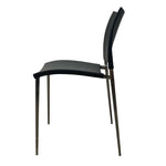 Load image into Gallery viewer, silhouette black leather dining chair
