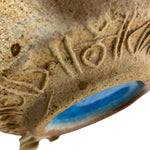 Load image into Gallery viewer, close up sculptural ceramic lamp base
