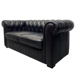 Load image into Gallery viewer, black leather two seater
