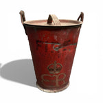 Load image into Gallery viewer, antique red fire bucket white background
