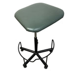 Load image into Gallery viewer, Green stool with black metal base on a white background

