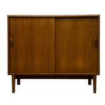 Load image into Gallery viewer, Wooden cabinet with two doors on a white background
