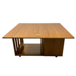 Load image into Gallery viewer, Wooden table with a lift-top design on a white background
