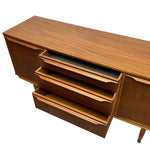 Load image into Gallery viewer, Wooden sideboard with open drawer on a white background
