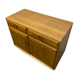 Load image into Gallery viewer, Wooden sideboard with two doors and two drawers on a white background
