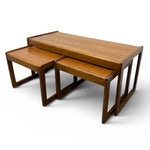 Load image into Gallery viewer, nest teak tables rectangular and square
