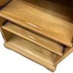 Load image into Gallery viewer, Wooden shelf with two adjustable shelves on a white background
