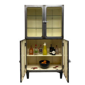 Open Cupboard Vintage Medical Cabinet Drinks Cabinet 50s
