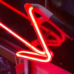 Load image into Gallery viewer, Neon red light fixture on a dark background
