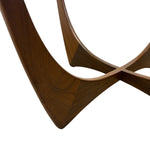 Load image into Gallery viewer, Wooden chair base with a modern design on a white background
