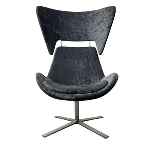 grey high backed chair