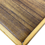 Load image into Gallery viewer, Close-up of a wooden surface with a medium-to-dark brown grain pattern and a light natural wood frame, shown against a white background.

