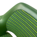 Load image into Gallery viewer, Close-up of a green chair with yellow striped pattern on a white background
