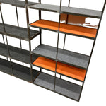 Load image into Gallery viewer, orange grey dark grey shelving

