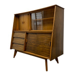 Load image into Gallery viewer, WALNUT COCKTAIL CABINET WITH SPLAYED LEGS 
