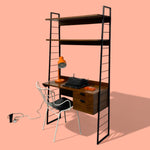 Load image into Gallery viewer, Contemporary Desk Shelving Ladderax Style
