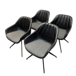 Load image into Gallery viewer, Grey Seating Contemporary Dining Chair Desk Chair Black Vinyl
