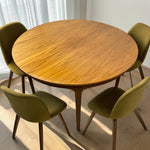 Load image into Gallery viewer, ROUND DINING TABLE WITH FOUR GREEN DINING CHAIRS
