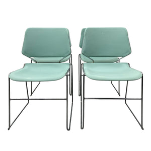 1970s Green Stackable Matrix Chairs