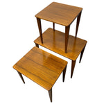 Load image into Gallery viewer, Three Nesting Tables Stacked On A white background
