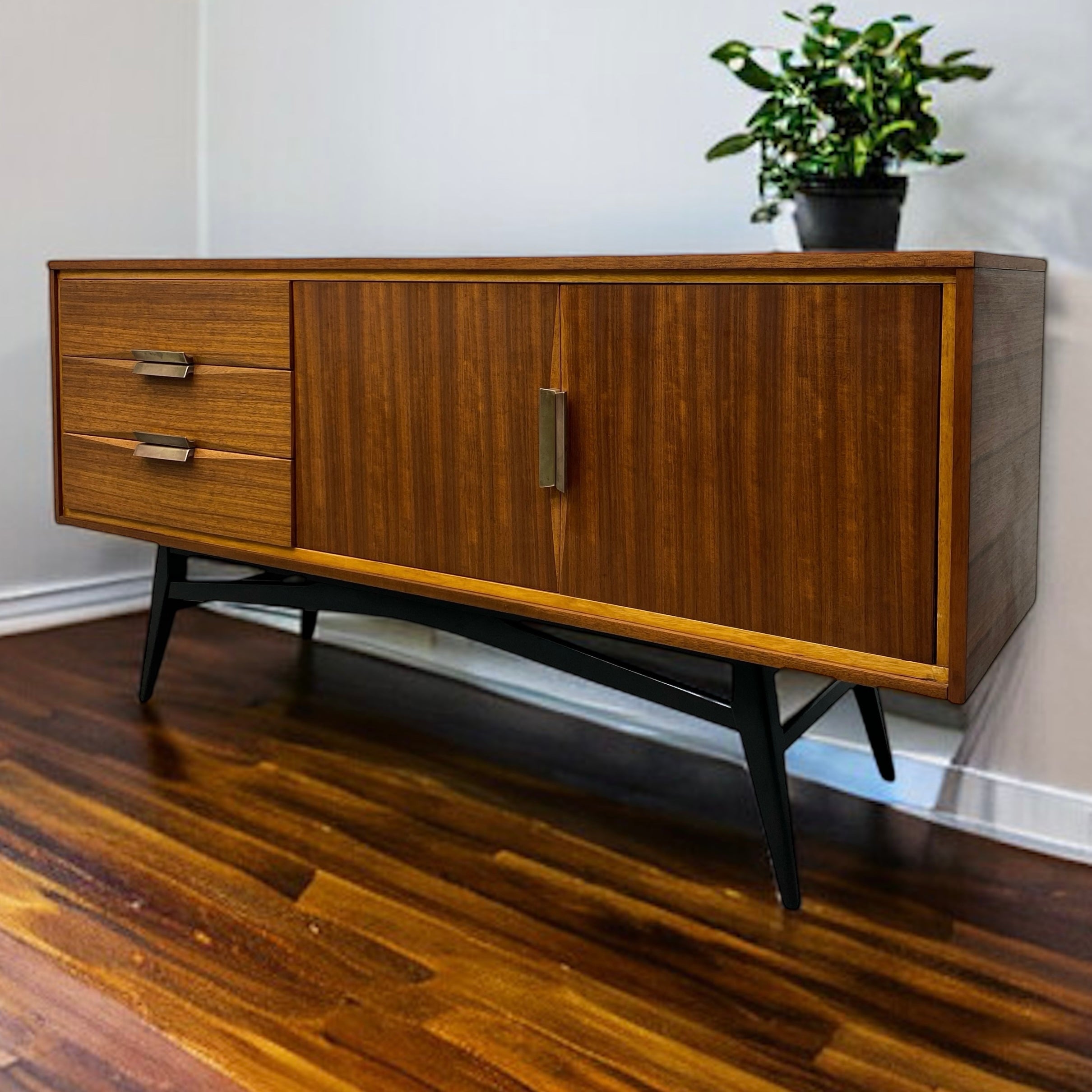 Room Set Midcentury Sideboard Walnut
