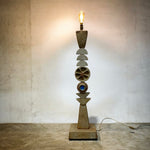Load image into Gallery viewer, Sculptural Floor Lamp on a concrete floor
