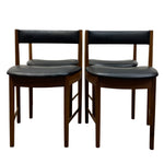 Load image into Gallery viewer, DINING CHAIRS TEAK AND BLACK VINYL
